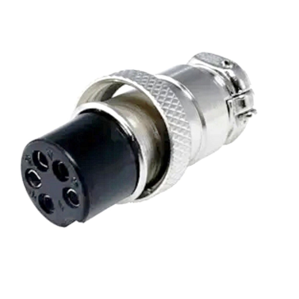 MIC325 Розетка мікрофонна на кабель, 5 контакти, d=16мм MIC325 Розетка мікрофонна на кабель, 5 контакти, d=16мм